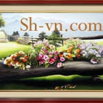 风景画手工刺绣=可愛的故鄉　97＝SHVN 2097 - 80cm x 120cm (2)